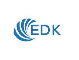 edk lettre logo conception sur blanc Contexte. edk Créatif cercle lettre logo concept. edk lettre conception. vecteur