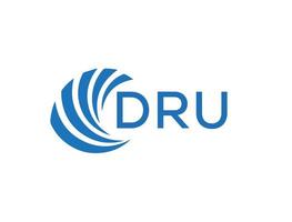 dru lettre logo conception sur blanc Contexte. dru Créatif cercle lettre logo concept. dru lettre conception. vecteur