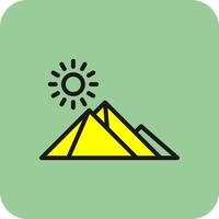 conception d'icône vectorielle pyramide égyptienne vecteur