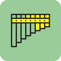 conception d'icône vectorielle flûte de pan vecteur