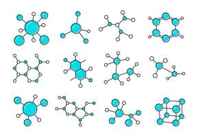 science et médical molécule Icônes ou emblème vecteur