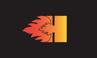 flamme lettre h logo conception vecteur modèle. magnifique logotype conception pour Feu flammes entreprise l'image de marque.