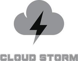 nuage orage logo vecteur fichier