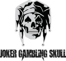 joker jeux d'argent crâne logo vecteur fichier