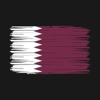 drapeau qatar brosse illustration vectorielle vecteur
