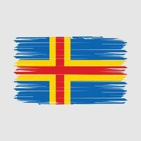 drapeau des îles aland brosse illustration vectorielle vecteur