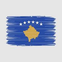 drapeau du kosovo brosse illustration vectorielle vecteur