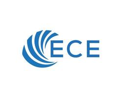 ece lettre logo conception sur blanc Contexte. ece Créatif cercle lettre logo concept. ece lettre conception. vecteur