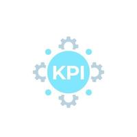 Icône de vecteur kpi sur white.eps