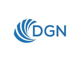 dgn lettre logo conception sur blanc Contexte. dgn Créatif cercle lettre logo concept. dgn lettre conception. vecteur