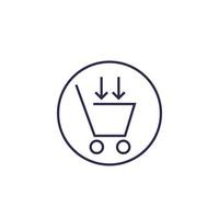 bon de commande, commerce, simple ligne icon.eps vecteur