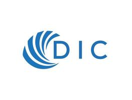 dic lettre logo conception sur blanc Contexte. dic Créatif cercle lettre logo concept. dic lettre conception. vecteur