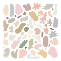 boho style abstrait formes ensemble, Facile main tiré art objets vecteur illustration dans branché pastel couleurs, minimaliste collection parfait pour fabrication cartes, bannières, moderne affiches, textile, papercraft