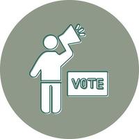 icône de vecteur de campagne de vote