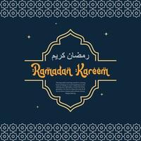 Ramadan kareem salutation carte conception vecteur illustration.