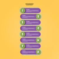 infographie avec 8 étapes, processus ou options. vecteur