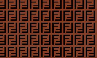 lettre F géométrique noir et marron sans couture modèle. élégant textile impression avec batik conception. abstrait Contexte vecteur illustration