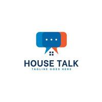 maison parler logo, parler et maison vecteur symbole concept.