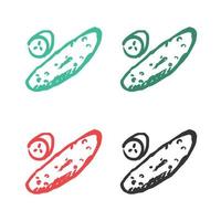 concombre icône, vert concombres icône, concombre logo vecteur Icônes dans plusieurs couleurs