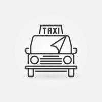 Taxi emballage et La publicité vecteur concept linéaire icône