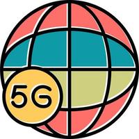 global 5g l'Internet vecteur icône
