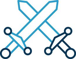 conception d'icône vectorielle de combat à l'épée vecteur