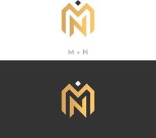 mn des lettres monogramme icône logo vecteur