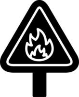 icône de vecteur inflammable