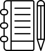 icône de vecteur de cahier