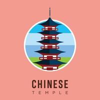 beaux monuments de voyage stock de vecteur de conception de temple chinois. voyage et attraction en Chine, monuments, tourisme, culture traditionnelle et religion