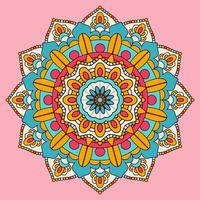 Design de fond de mandala coloré vecteur