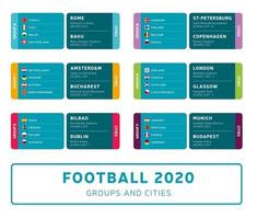 set de groupe football 2020 vecteur