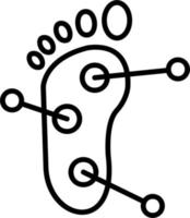 icône de vecteur d'acupuncture du pied
