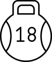 icône de vecteur de kettlebell