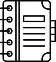 icône de vecteur de carnet de notes