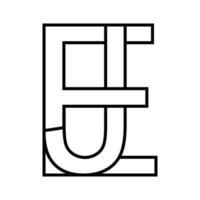 logo signe ej je icône nft ej entrelacé, des lettres e j vecteur