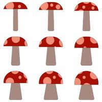 champignon mignonne champignon vénéneux, logo la magie symbole Facile casquette, amanite toxique vecteur