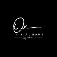 lettre ox signature logo template vecteur