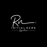 lettre rn signature logo template vecteur