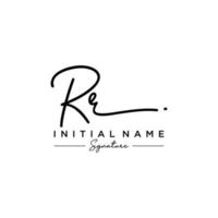 lettre rr signature logo template vecteur