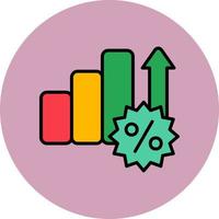 l'intérêt taux vecteur icône