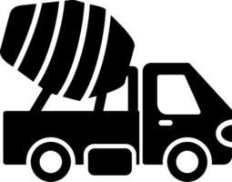 icône de vecteur de camion de ciment