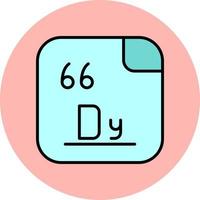 dysprosium vecteur icône