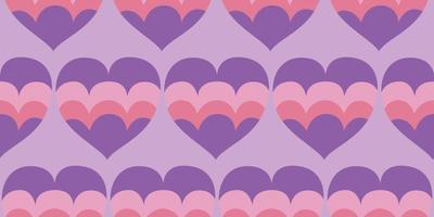 magnifique modèle cœur. géométrique mignonne style cœur vecteur, sucré romance modèle main tiré mignonne pour décorer le mariage carte pour la Saint-Valentin jour, tatouage, logo et l'amour concept. violet couleur. vecteur