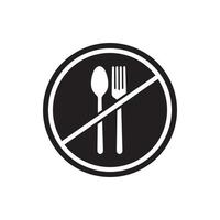 nourriture interdire logo conception vecteur illustration sur blanc Contexte.