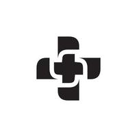 médical traverser logo conception vecteur illustration isolé sur blanc Contexte.