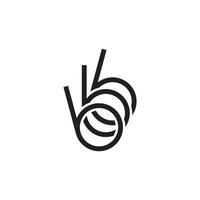 bbb ou 666 logo conception concept isolé sur blanc Contexte. vecteur