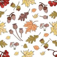 l'automne fraise la nature sans couture modèle vecteur illustration