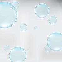 bulle d'or d'eau de savon transparente avec refection blanche éléments de conception réalistes isolés. vecteur