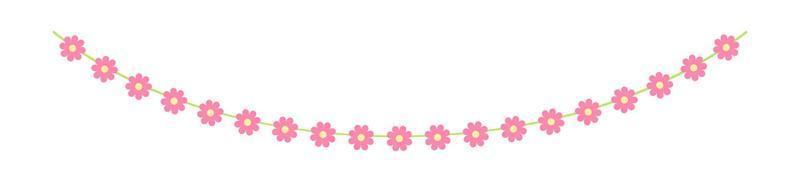 mignonne printemps floral guirlande illustration. fleur bruants pour printemps conceptions. vecteur